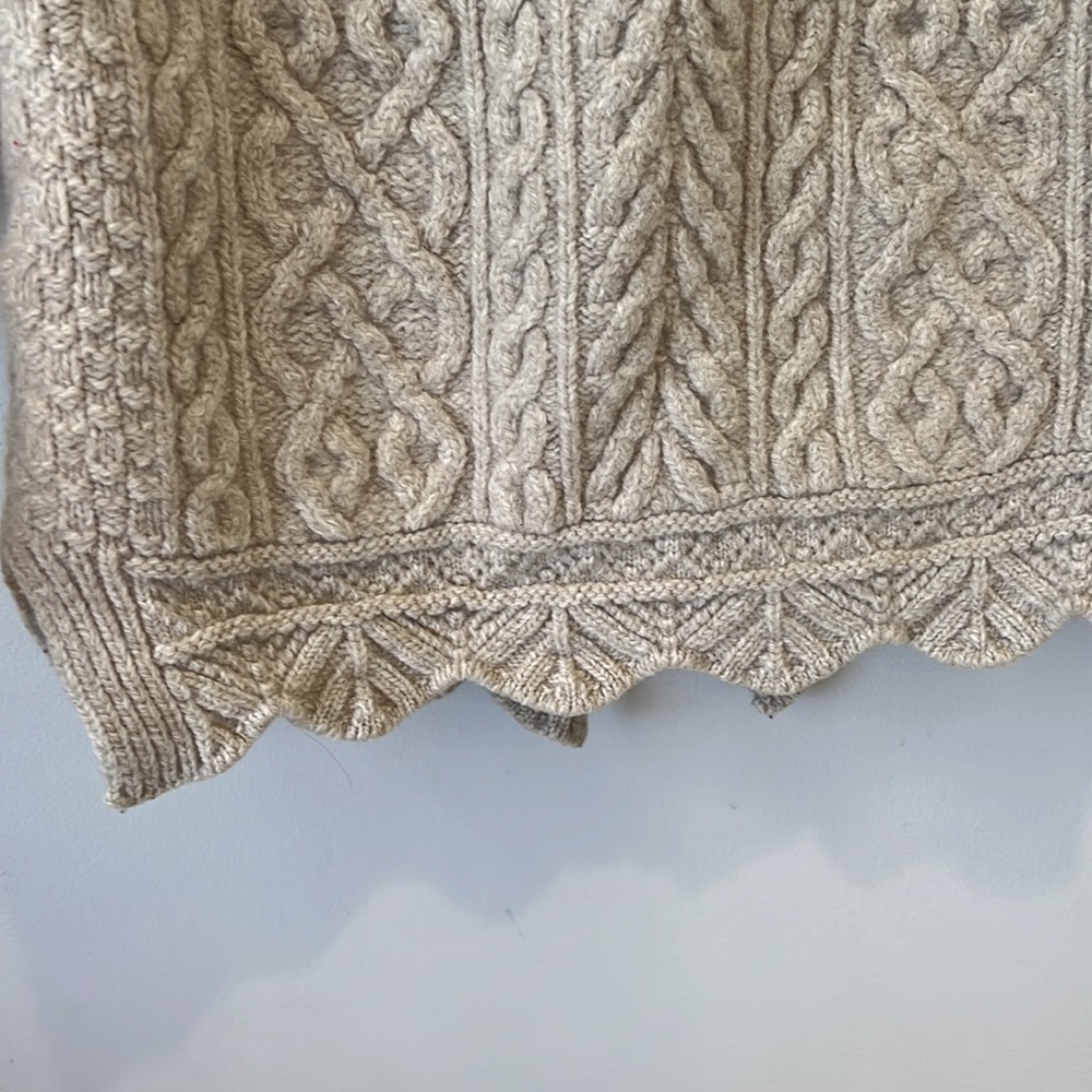 Inis Crafts 100% merino wool zippered cardigan made in Ireland size S - Picture 7 of 16